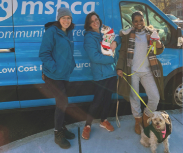 People in front of MSPCA van